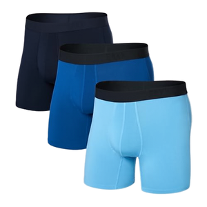 Underwear Co. メンズ 超ソフト・通気性抜群 ミッドライズ ボクサーブリーフ 3枚セット ネイビー／シティブルー／ヴィンテージカラー ビスコース／ストレッチ繊維 ODM