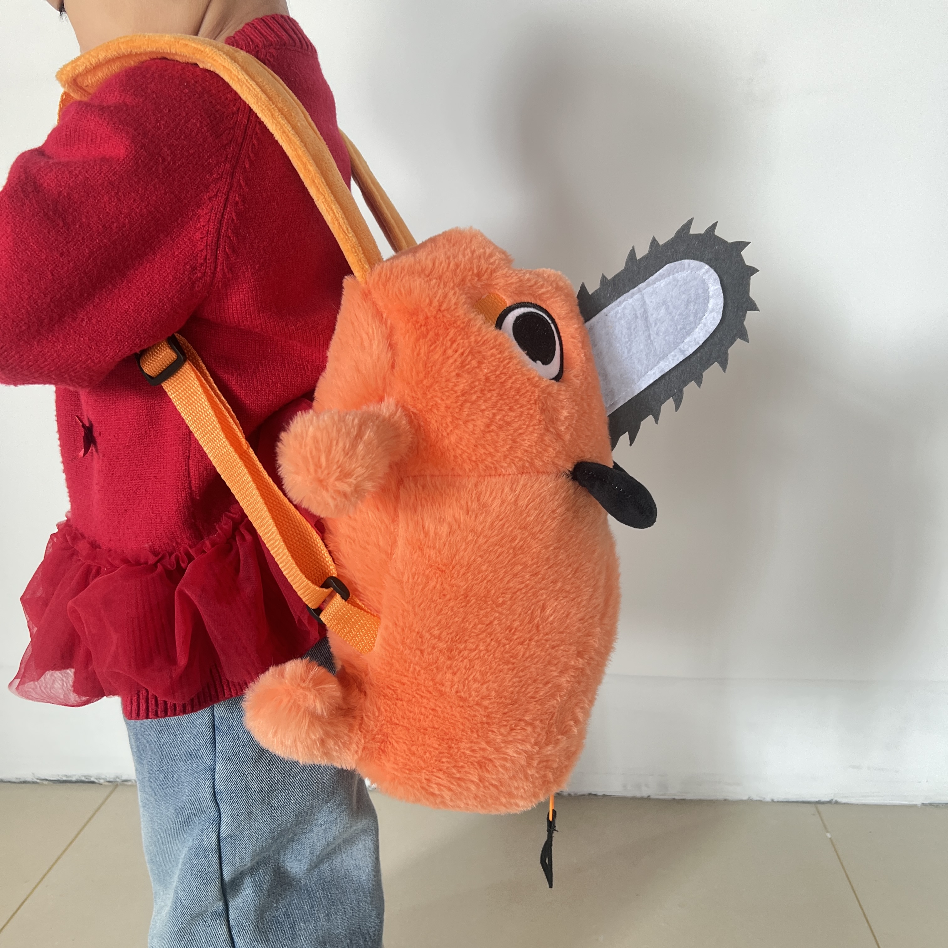 かわいいチェーンソーマンポチタぬいぐるみスリッパポチタ Peluche 通学ぬいぐるみソフトバックパック大人子供ぬいぐるみギフト