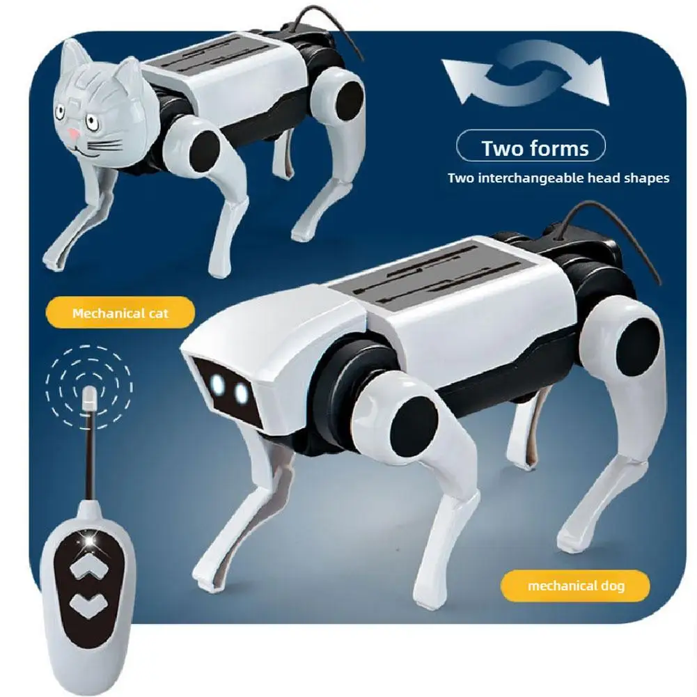 DIY RC ロボット犬のおもちゃ男の子のためのリモートコントロール機械組立モデル科学教育ツール子供の教育遊び