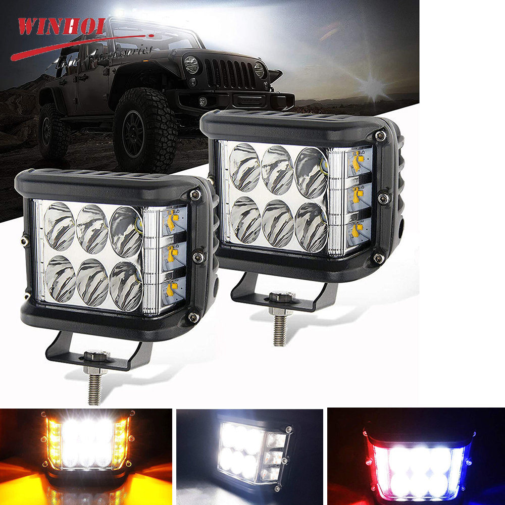 60W LED ポッドライト 車の LED ヘッドライト 12V 24V フラッシュ トローブ ランプ LED ワークライトバー 車のスポットライト フォグランプ 4x4 オフロードトラック用