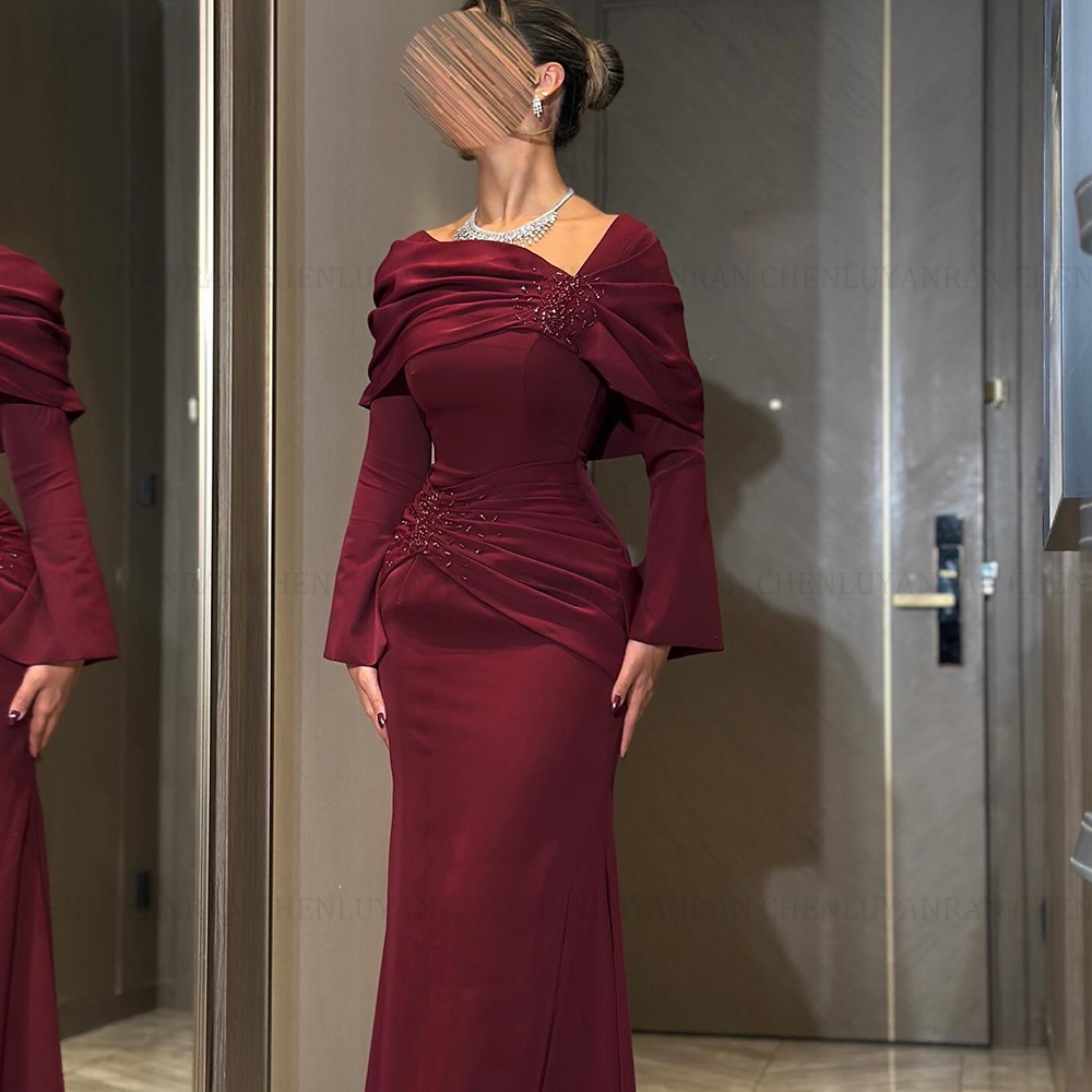 MOLISA Customized Modern Mermaid Evening Dresses Strapless Beading Floor-Length Formal Occasion Dresses فساتين سهرة