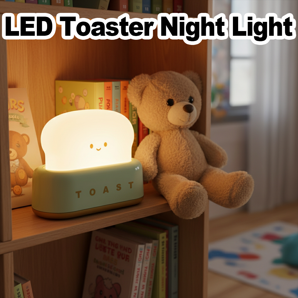 漫画ナイトライト充電式ランプトースト Led かわいいタイマー付きポータブル寝室用モダン暖かい調光ベッドサイド子供ソフトテーブル