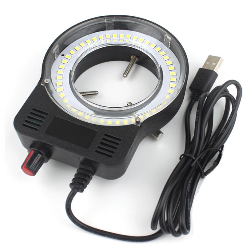 48 LED SMD USB 調整可能なリングライト照明ランプ産業用顕微鏡工業用カメラ拡大鏡 110V-220V 3W-5W