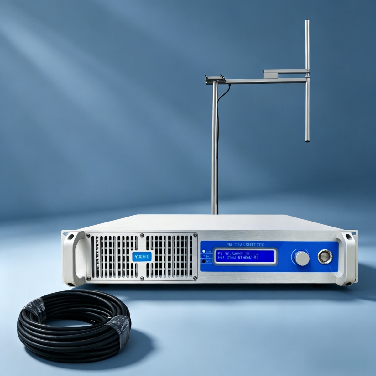 HQ- Complete Radio Set YXHT-1, 500W FM Transmitter With Antenna Wiring And Coaxial Line For Church & Conference Audio