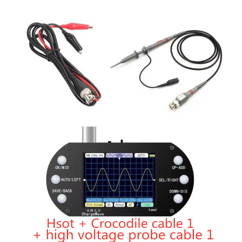 ミニハンドヘルドデジタルオシロスコープ 2.5MHz サンプルレート 500KHz 帯域幅サポート自動 80Khz PWM 電子修理 DIY 用