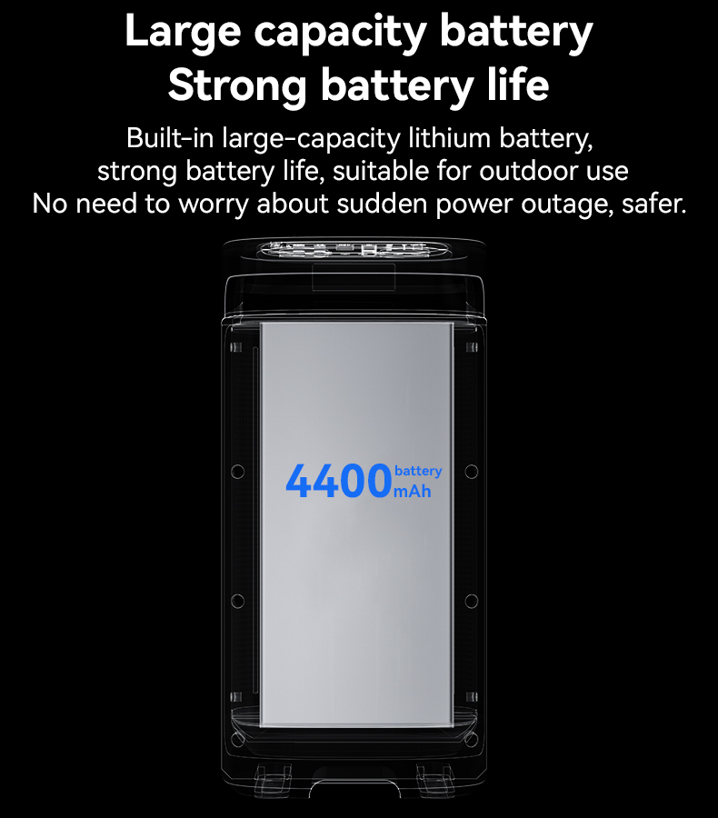Yesido 40 ワット BT5.3 デュアル 6.5 インチスピーカー RGB ライトマイク付き 4400mAh 大バッテリーデジタルワイヤレススピーカー YSW29