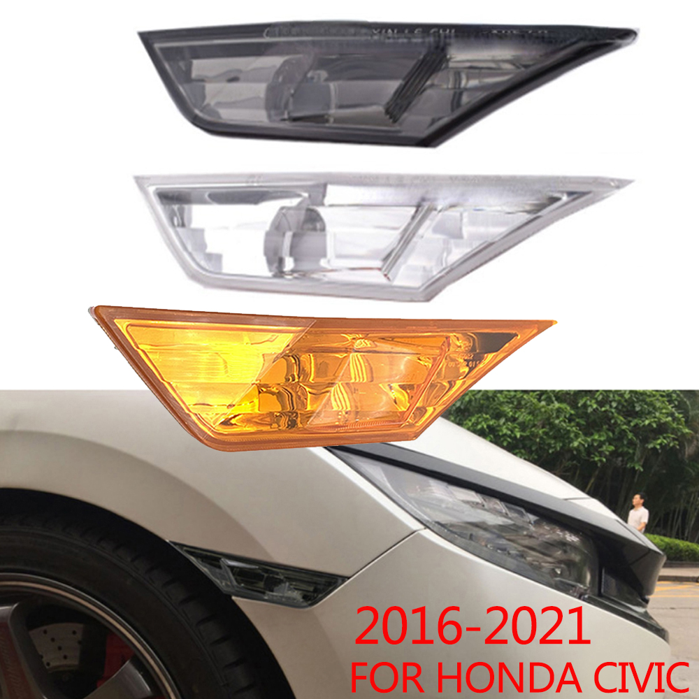 左右 OEM JDM クリアサイドマーカーランプレンズ 2016-up 10th 世代ホンダシビックセダン/クーペ/ハッチバックターンシグナルマーカーライト