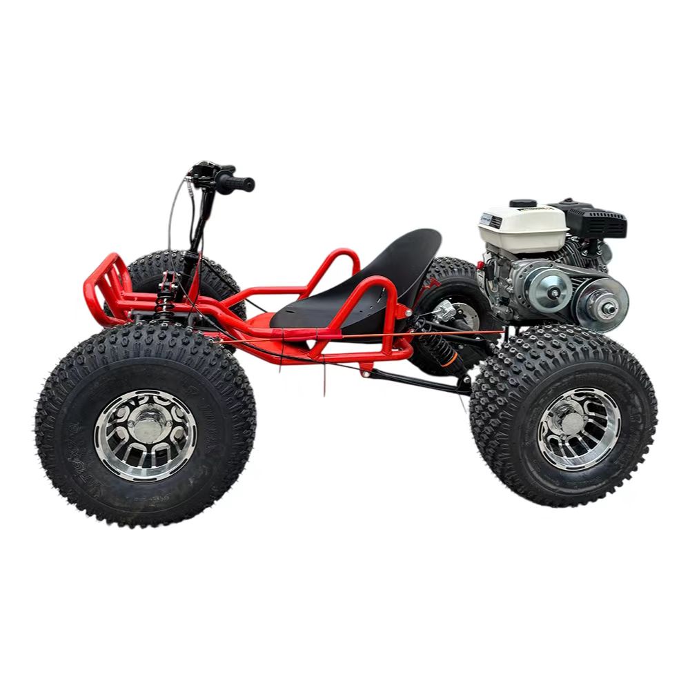屋外 212cc 4 ストローク 10 インチホイール ガソリン駆動のパーフェクトドライブカート 250kg 耐荷重プルスタート全地形オフロードカート