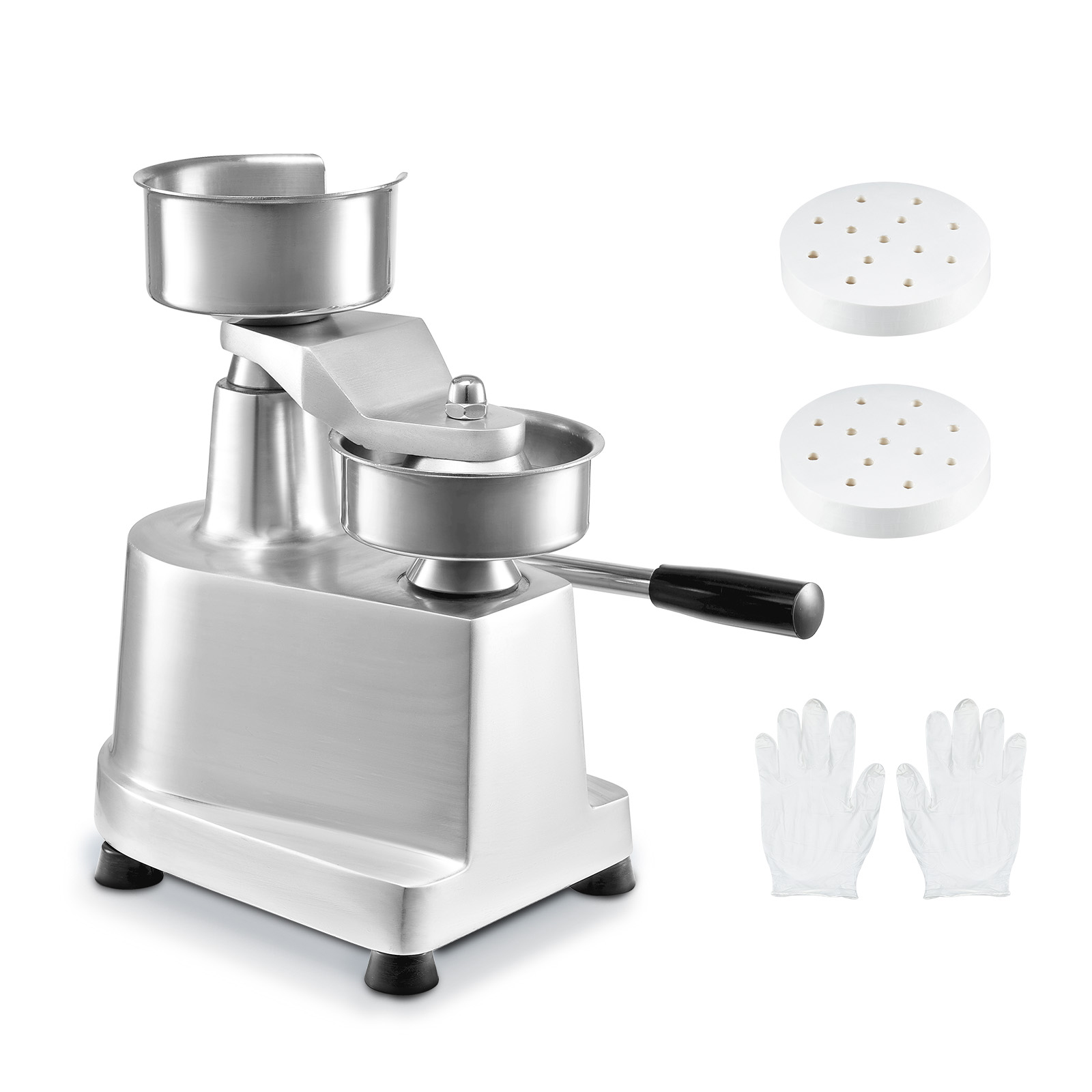 SucceBuy 商業バーガーパティメーカー 100mm/4 インチハンバーガービーフパティメーカー食品グレードのステンレス鋼ボウルバーガープレス機
