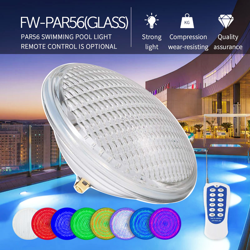 12V 54/45/35/25/18W マルチカラー RGB スイミングプールスパ LED ライト水中防水リモート PAR56 ソケット付き