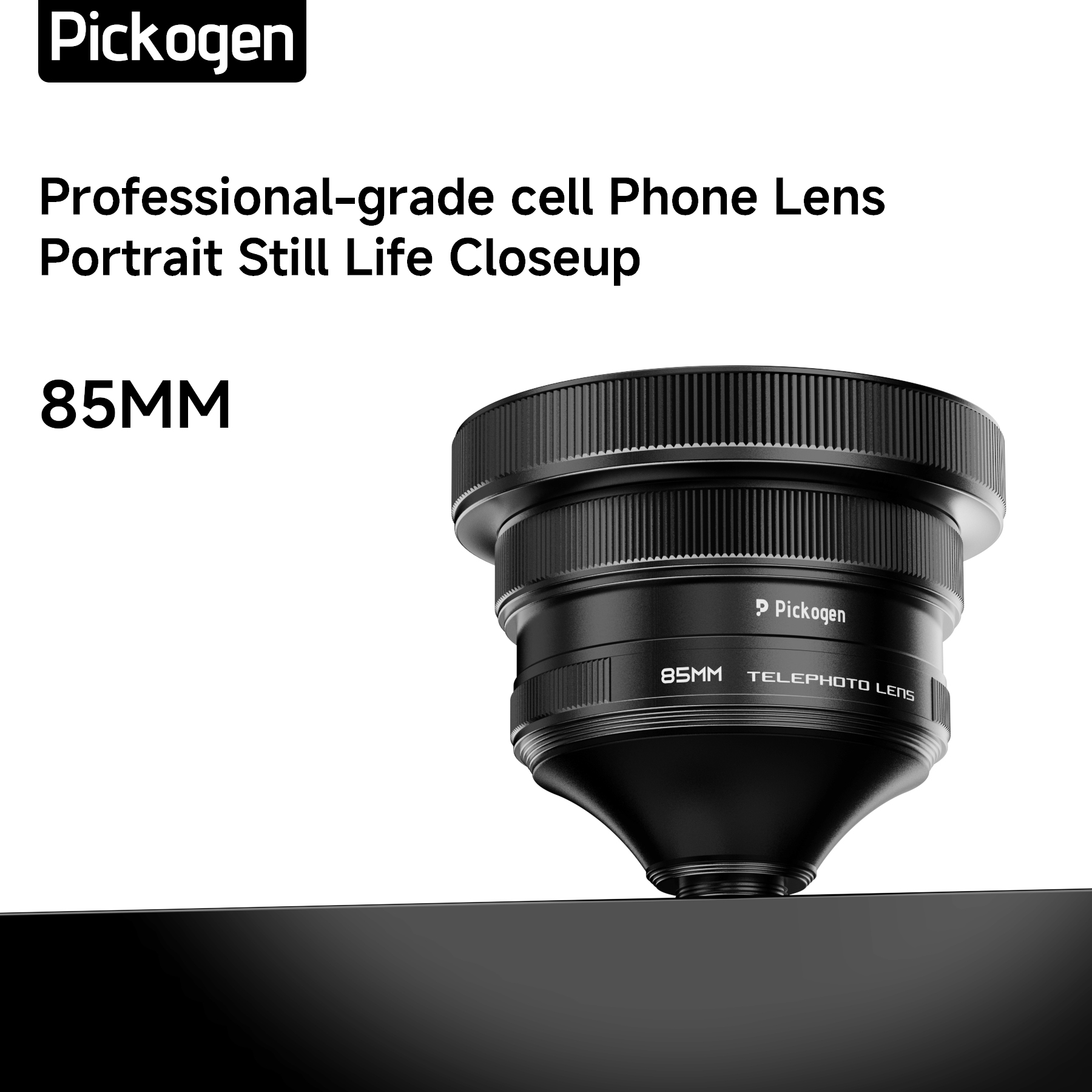Pickogen 85 ミリメートル望遠電話レンズプロフェッショナルポートレート写真背景ボケ効果 2.2X 倍率 iPhone 用