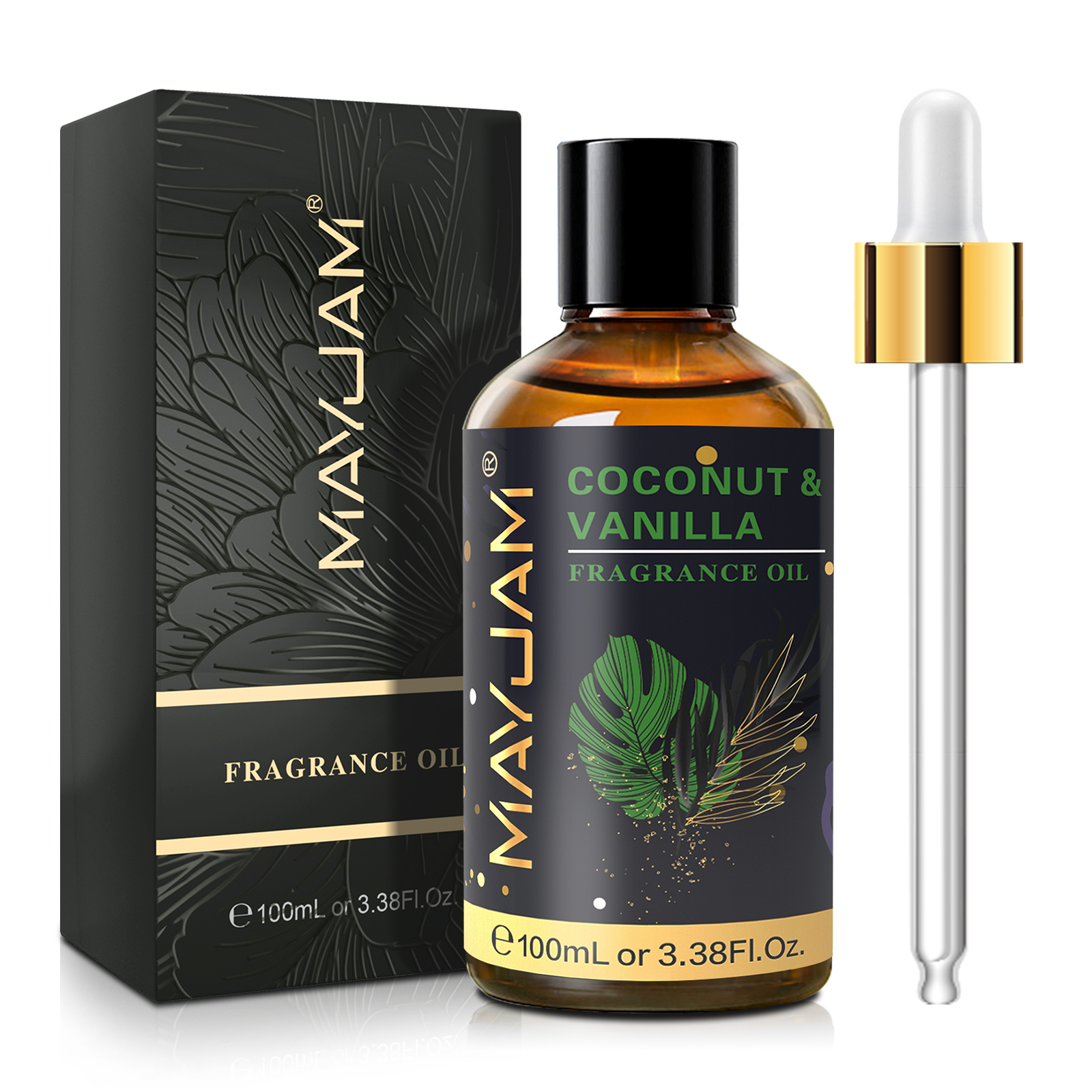 MAYJAM ココナッツ バニラ シーブリーズ フレグランス オイル 100 ミリリットル スイート タバコ ドラゴンズ ブラッド アンバー アロマセラピー エッセンシャル オイル ディフューザー用