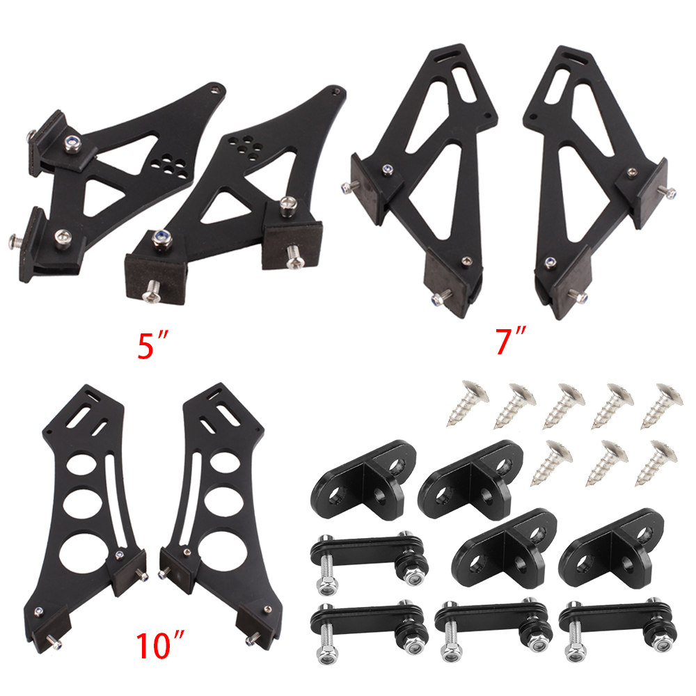 新しい 5 "7" 10 "ユニバーサルアルミ車のリアウイングトランクレーシングテールスポイラー脚マウントブラケット自動スポイラーアクセサリー LKT102