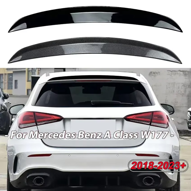 メルセデスベンツ A クラス W177 A180 A160 A200 A220 A250 A45 A35 AMG 2018-2023 ハッチバックリアルーフスポイラーウイング ABS グロスブラック