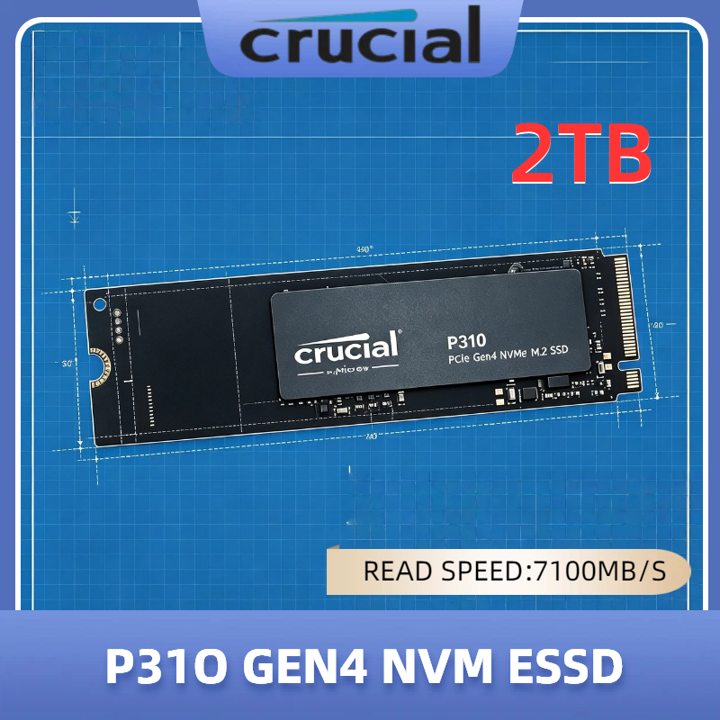 OEM パッケージ Crucial P310 1TB 2TB 2280 PCIe Gen4 3D NAND NVMe M.2 SSD 最大 7100 MB/s 内蔵ソリッド ステート ドライブ PC