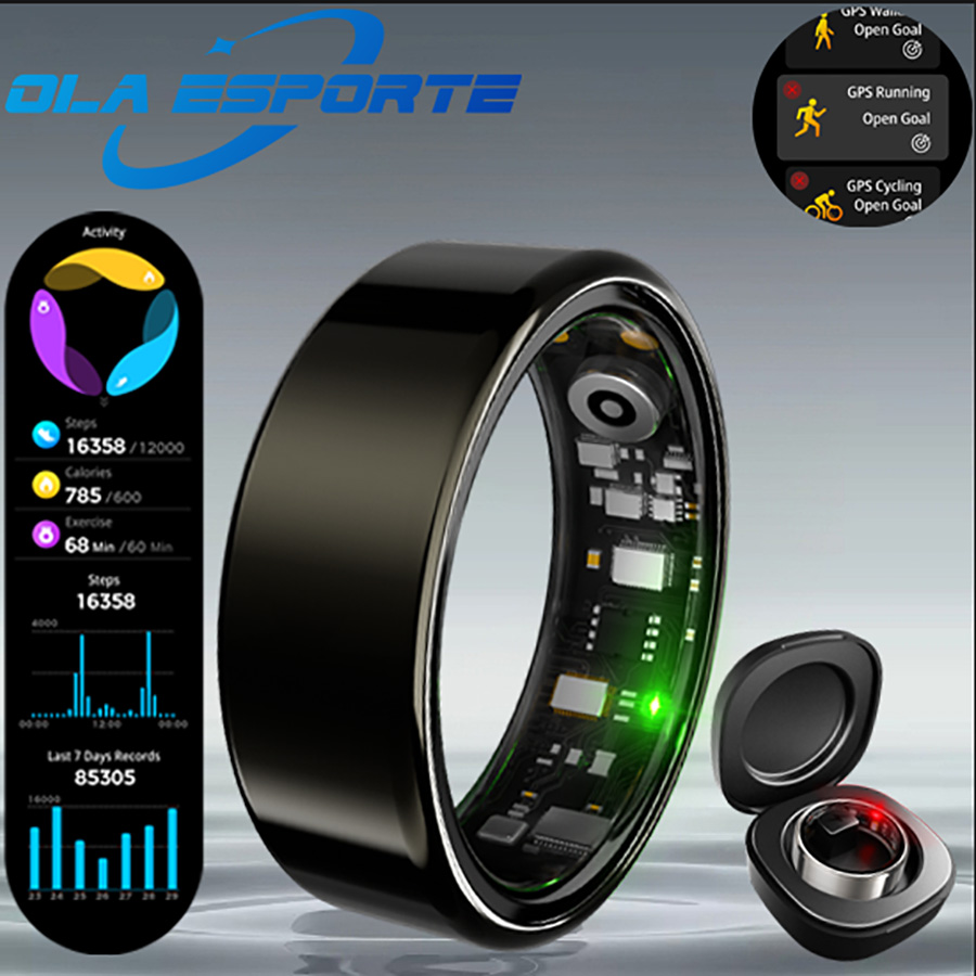 スマートリング男性女性の Bluetooth モニター血液心拍数血中酸素モニター Smartring マルチスポーツ 5ATM 防水 2025