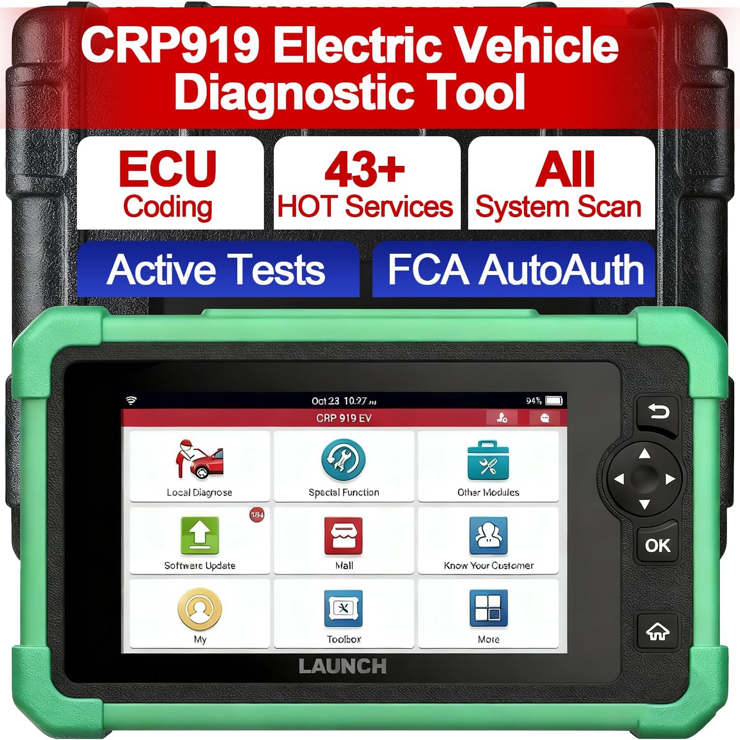 For New Energy Cars LAUNCH X431 CRP919 EV Bidirectional Scan Tool,for Electric Vehicles ,Full System Diagnostic Scanner