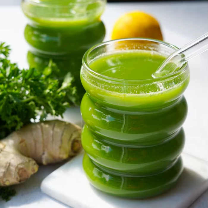 Green Juice Concentrate Bottle Factory Price Natural Colored Puree Flavored Sweet Sugar-Free Taste 12 Brix 320L for Soft Drinks