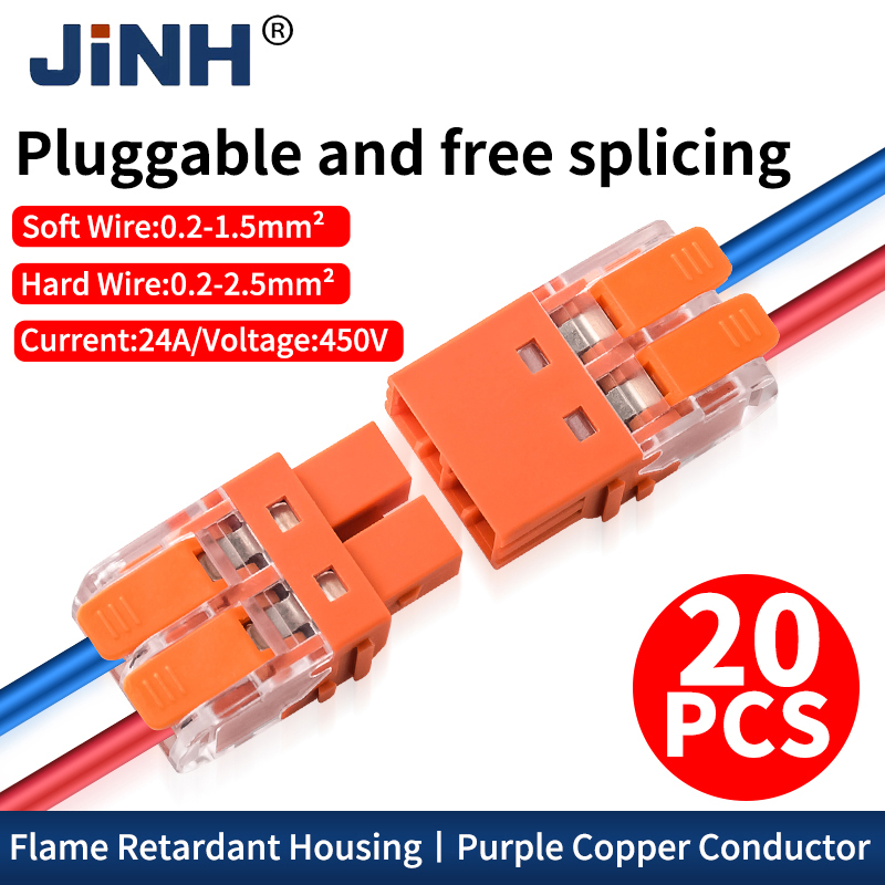 JINH 20 個 CMK 64 クイックコネクタ高速柔軟な接続ワイヤコンパクトプラグミニオスメス端子ユニバーサルブロック
