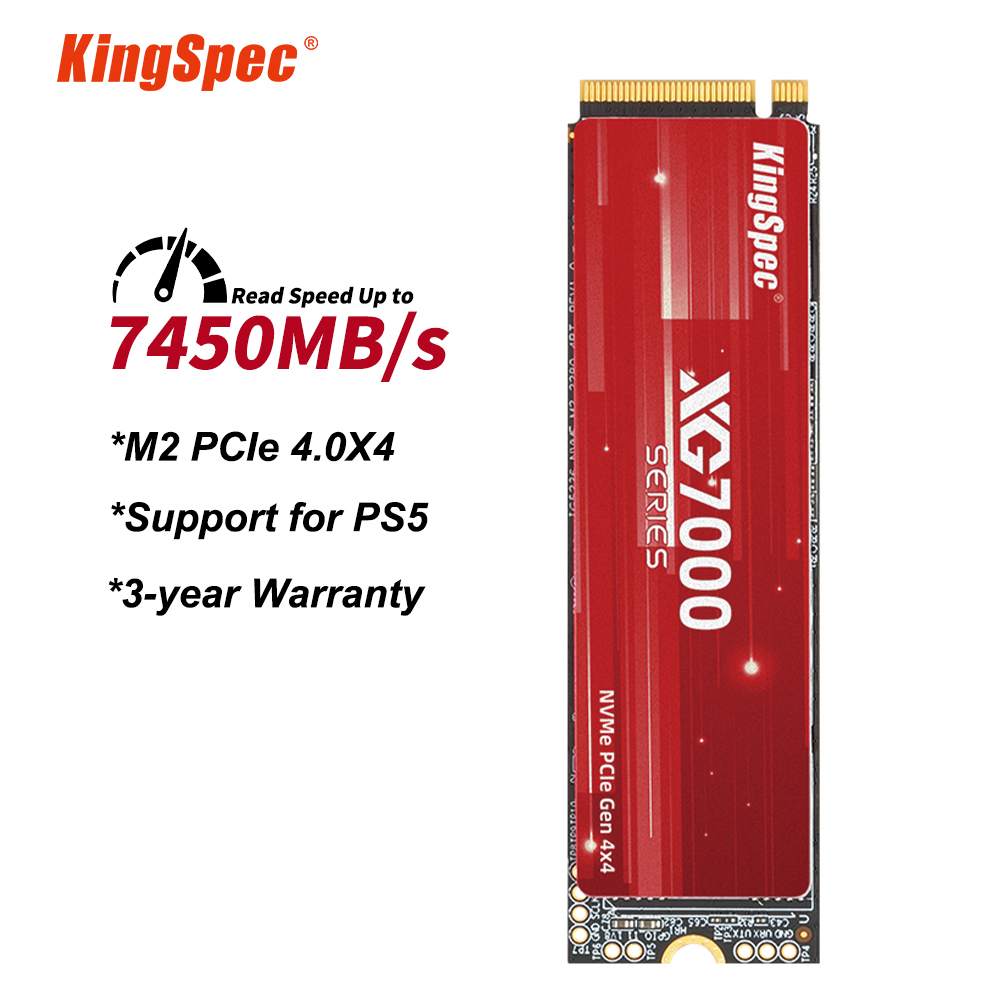 KingSpec M2 PCIe4.0 4TB 1TB 2TB SSD 7400mb/s M.2 NVMe 512gb ハードディスク M 2 PCIe 4.0 ソリッド ステート ドライブ ラップトップ デスクトップ PS5用