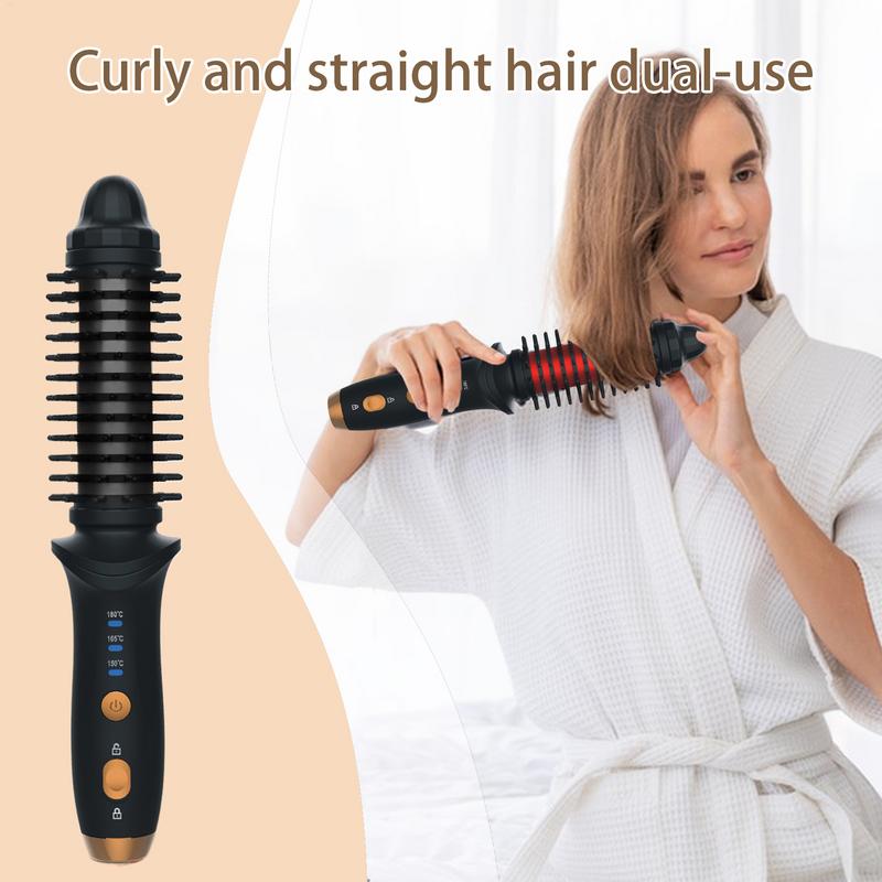 コードレスヘアカーリングワンド USB 充電式コードレスヘアアイロン電気加熱ヘアカーリングラウンドブラシヘアスタイリングツール