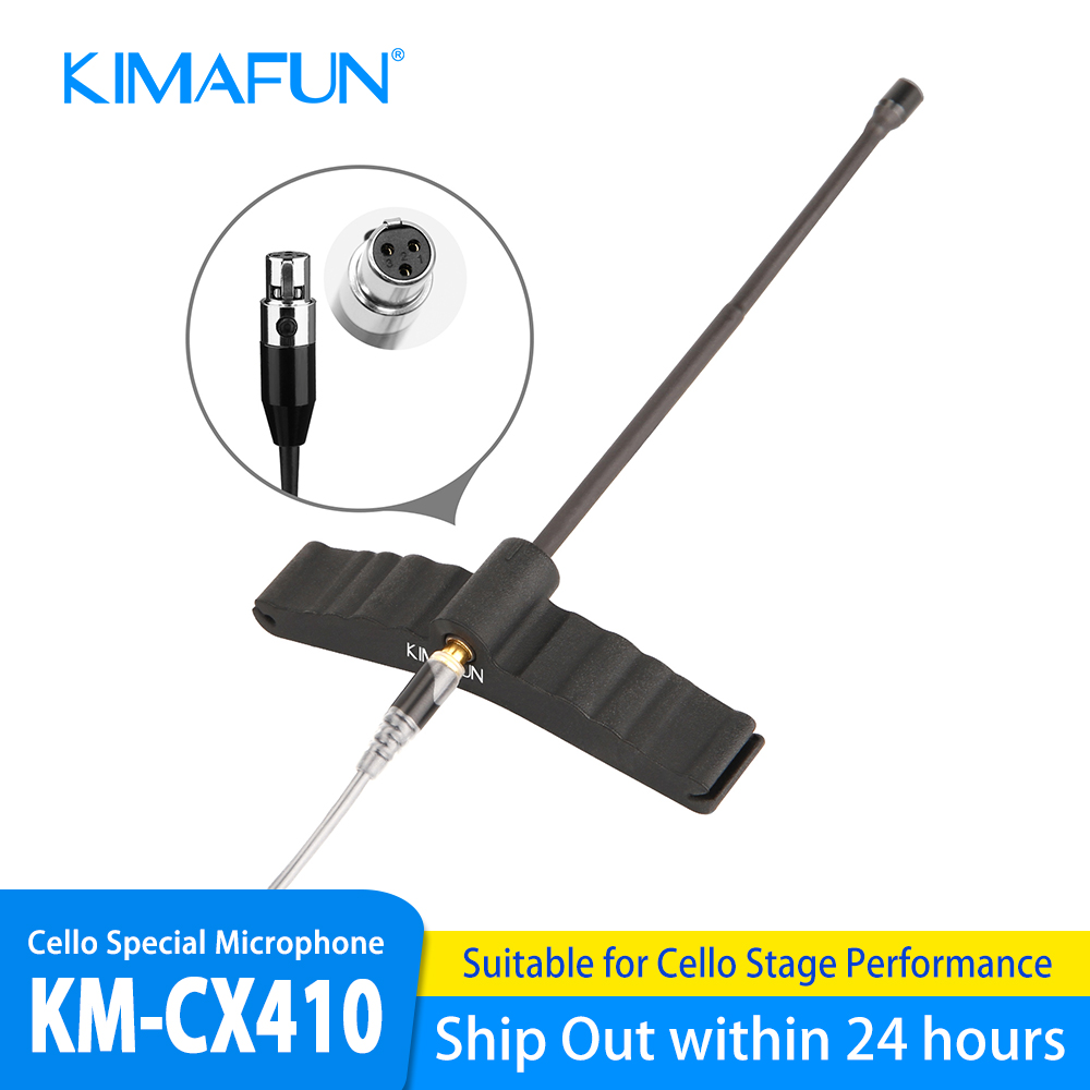 KIMAFUN ミニプロ有線チェロマイク楽器マイクチェロステージパフォーマンス用特別ノイズキャンセリングマイク