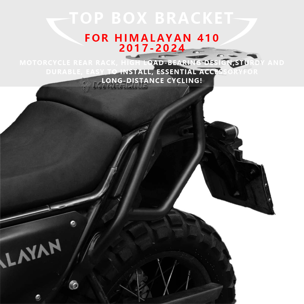 ヒマラヤ 410 2017-2024 オートバイのトランクトップボックスケースリア荷物ラックフレームカバー荷物キャリアホルダー棚アクセサリー