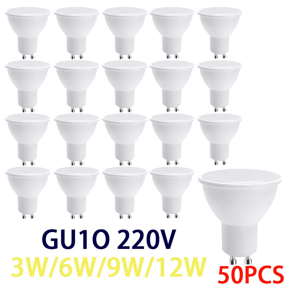 50 個 GU10 Led 電球ライト 220V スポットライト電球 Bombillas LED ランプ装飾ランプ光省エネランパラホームオフィス用