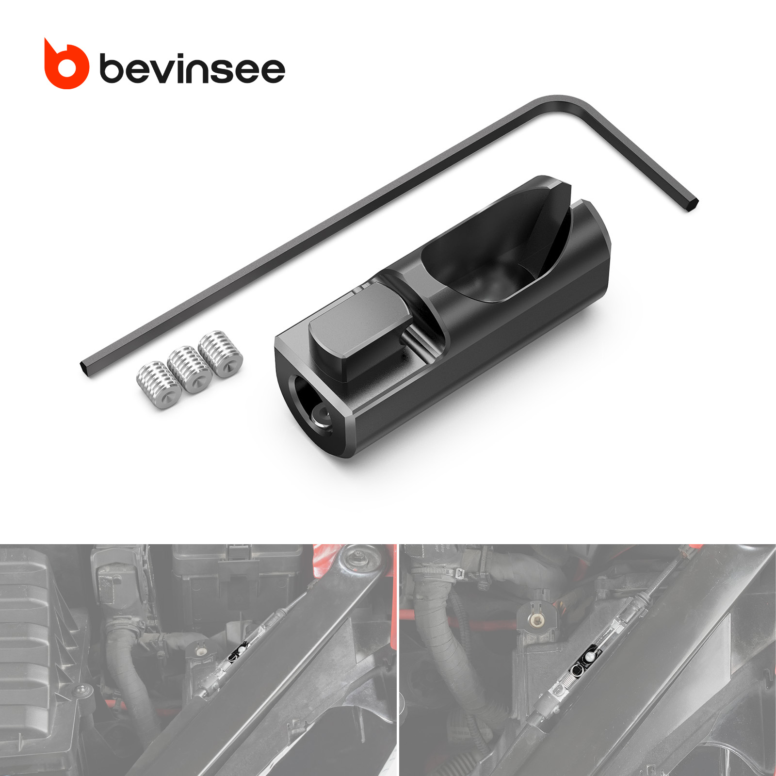 BEVINSEE ボンネットケーブルバックル VW ゴルフ MK7 5G/BE/BA/BQ/AU e-ゴルフ 5G パサート 3G スポーツバン AM 交換用 5G1823531C