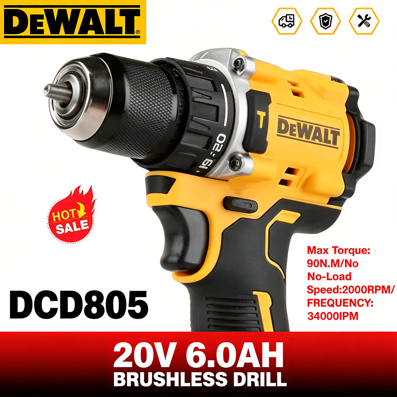 DEWALT DCD805 20V 最大 XR コードレスドリルドライバー 3 モード LED スポットライトインパクトドリル石工ドライバーホームセンター