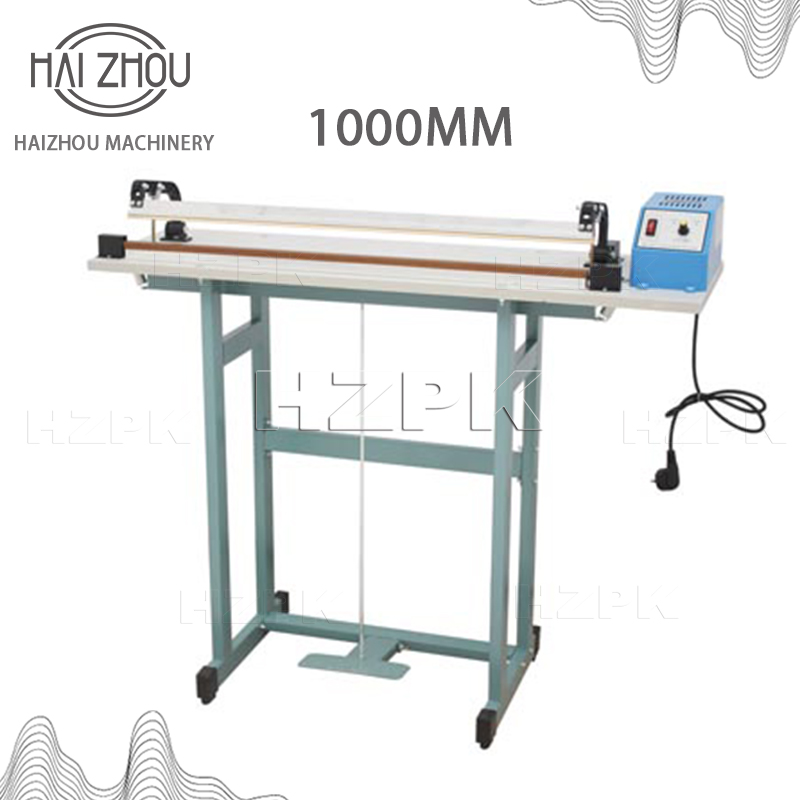 HAIZHOU インパルスヒートシーラー プラスチックシュリンクフィルム用 フットペダル包装機 床タイプ 1000mm SF-1000