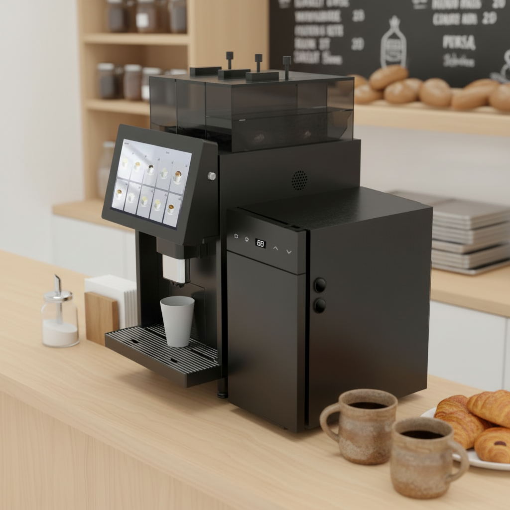 コーヒーメーカー ビーントゥカップ OCS コーヒー自動販売機 複数のフレーバー フレッシュミルク 2 コーヒー豆 20-150 容量