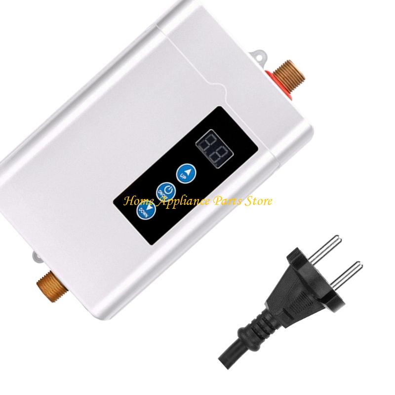 C4DA 電気温水器 220V デジタルディスプレイ IPX4 防水コンパクトエネルギー効率