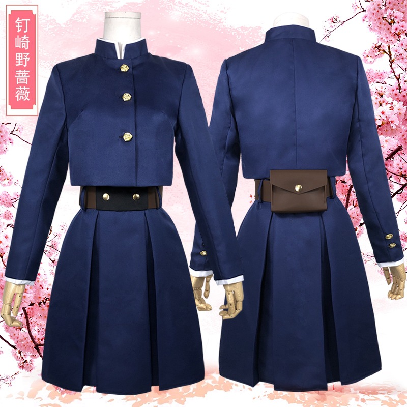 Anime Jujutsu Kaisen Cosplay Costume Kugisaki Nobara Tatoo Girls Women Dress Uniform Full Set