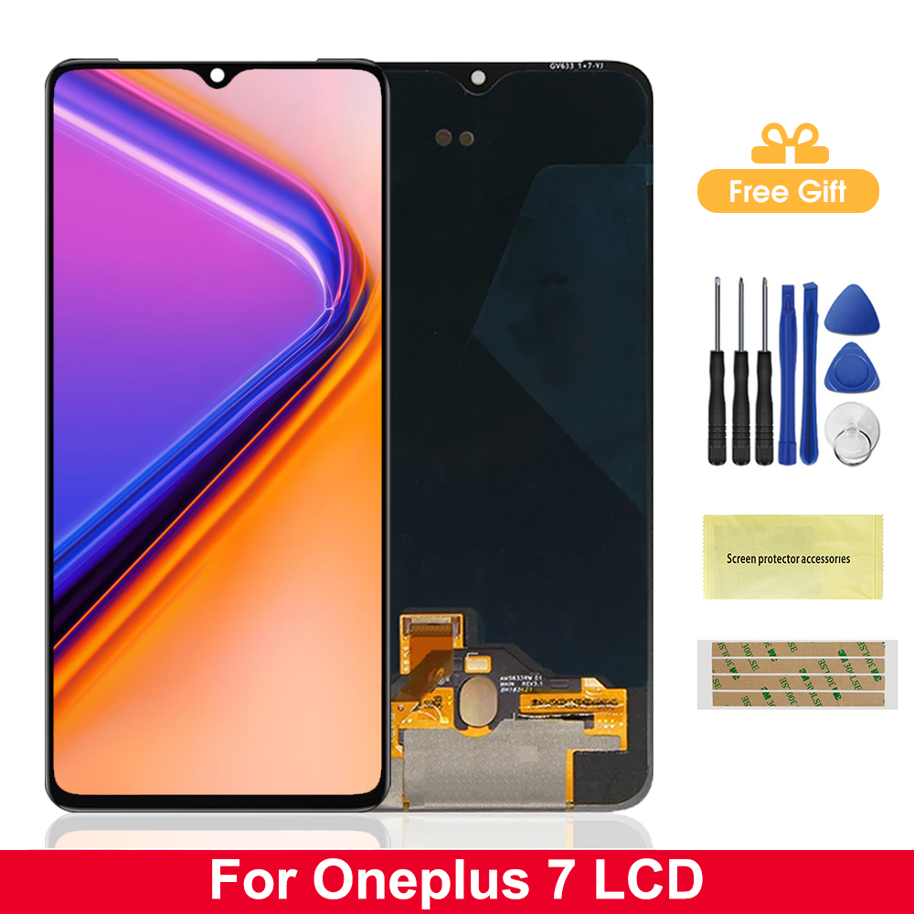6.41 "Amoled Oneplus 7 1 7 液晶タッチスクリーン 1 7 GM1900 GM1901 GM1903 GM1905 ディスプレイデジタイザアセンブリとフレーム