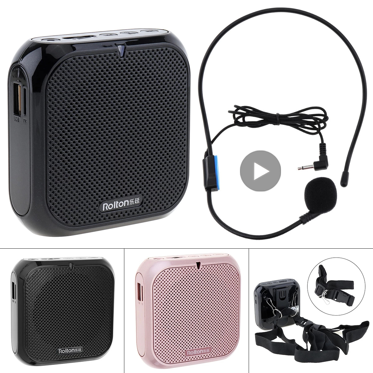 ヘッドウォーンマイク 拡声器 音声アンプ レコーダー マイクスピーカー オーディオ ミニ 有線 Mikrofon マイクサウンド バッテリーキット ヘッドセット