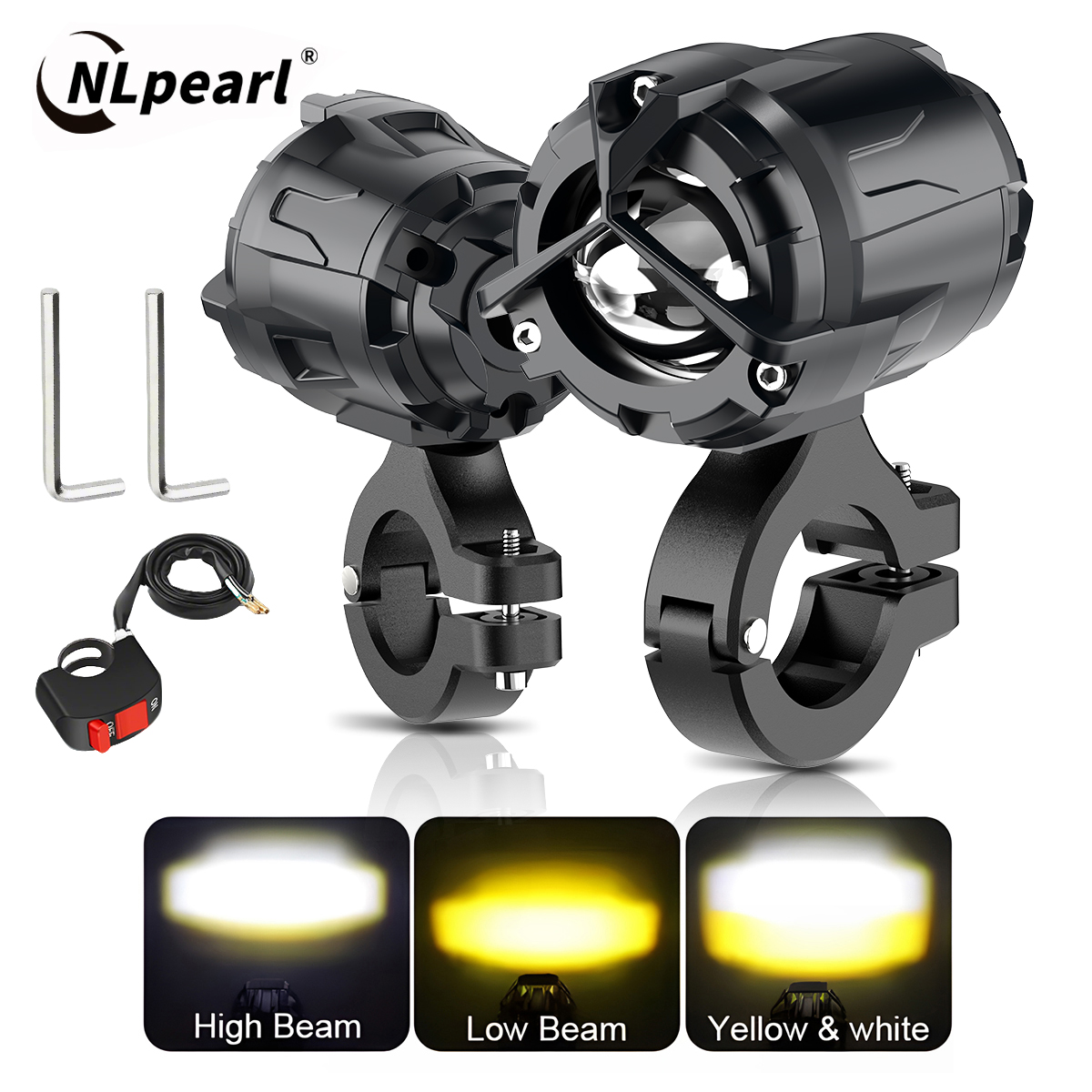 NLpearl オートバイヘッドライト LED スポット駆動補助フォグランプ BMW R 1200GS R1250GS R1250GS ADV F800GS アドベンチャー LC 6000K