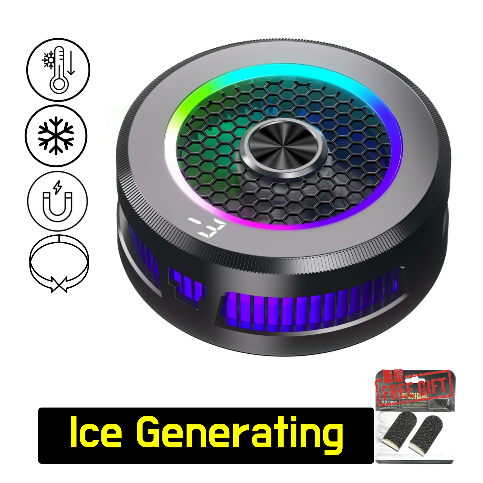 15W エクストリーム冷却フォンクーラー、氷生成、半導体フォンクーラー、磁気