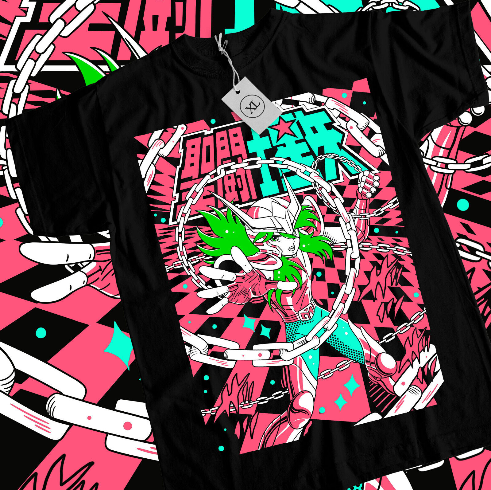 アンドロメダ瞬 Tシャツ聖闘士星矢、一輝、シエナ、ネロ、コスモ、アニメシャツ全サイズ