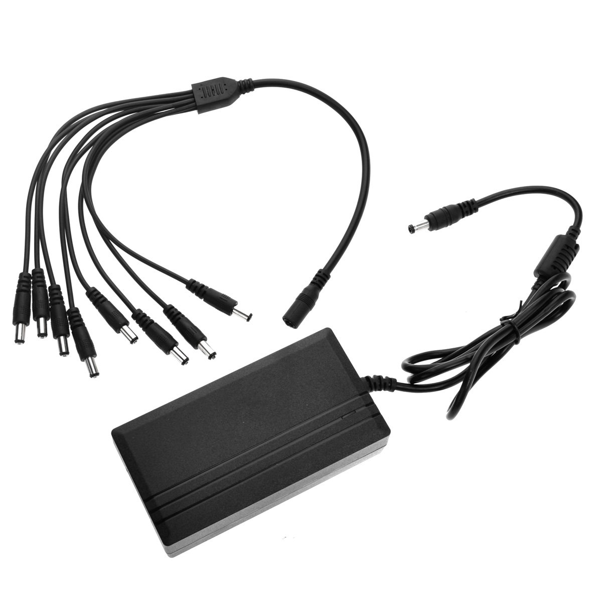 60W 12V 5A 電源、LED ストリップライト用 8 ウェイスプリッターケーブル付き CCTV カメラ電源アダプター、9V 12V デバイス用