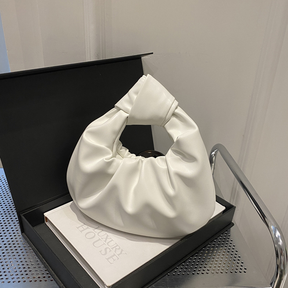 ミニ トップハンドル バッグ PU レザー スモール ショルダー バッグ クラッチ ハンドバッグ プリーツ ハンドバッグ レディース