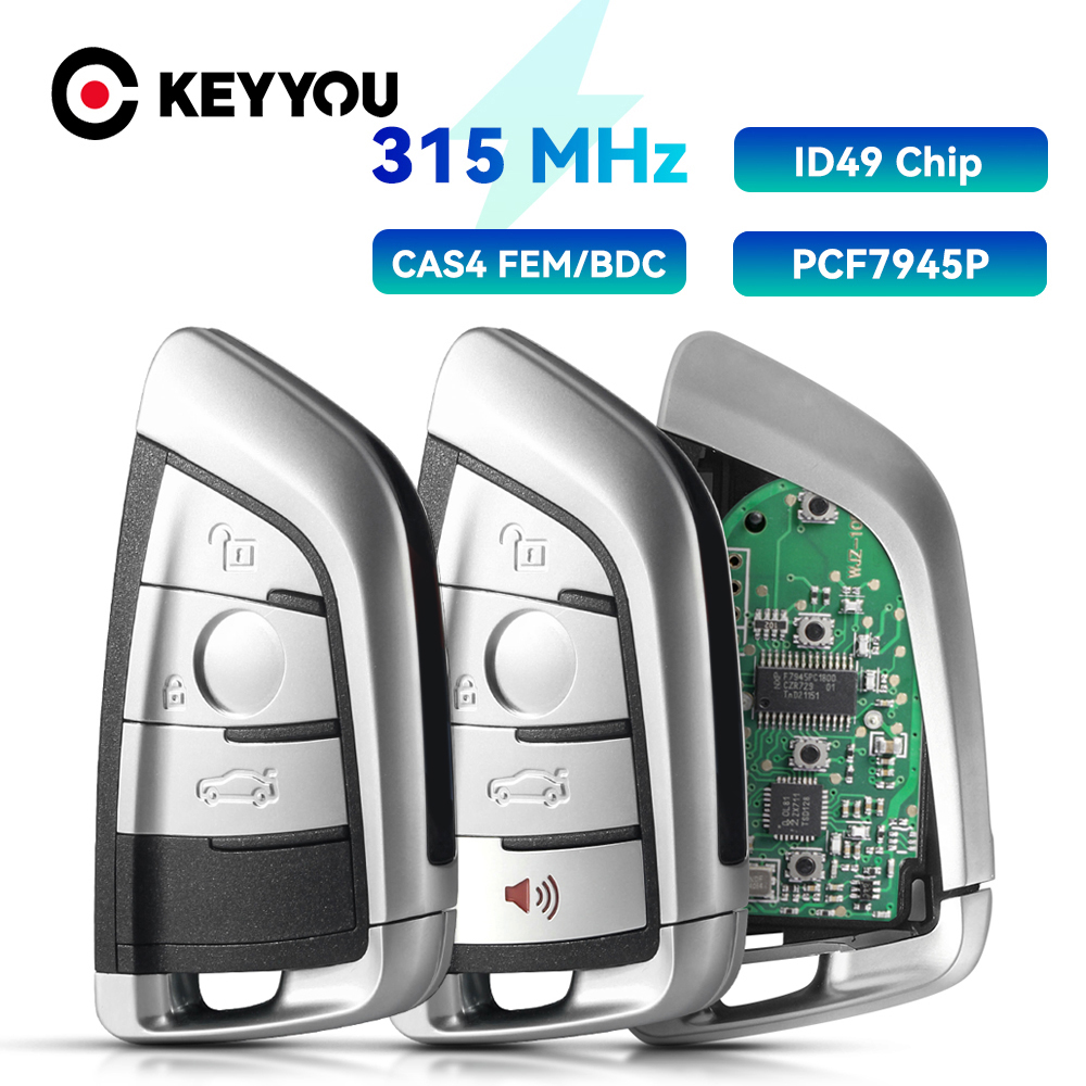 KEYYOU 車のリモートキー BMW 1 3 5 7 シリーズ X1 X3 X5 X6 X7 CAS4 CAS4 FEM F システム 315/433/868Mhz ID49 Promixity キーレスゴー