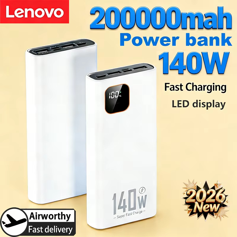 レノボ 140 ワット電源銀行 200000mah 高容量超高速充電 Pd 20 ワットポータブルバッテリー充電器 Iphone サムスン Huawei 社新