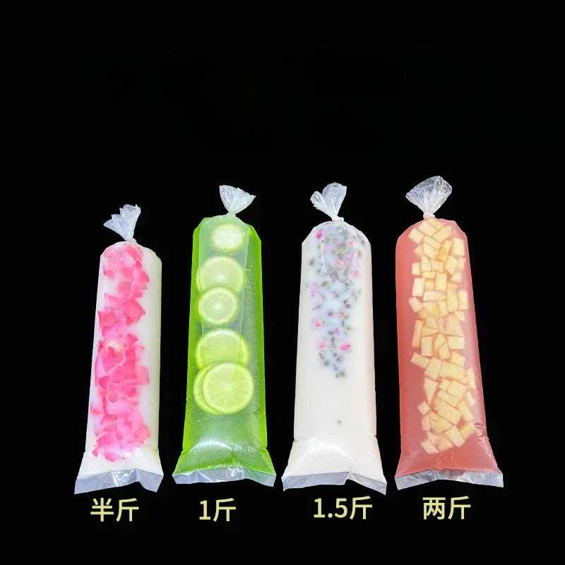 500 個使い捨てバルク新鮮な牛乳バッグ食品グレードのジュースストレートチューブポケット厚い高温耐性豆乳バッグ