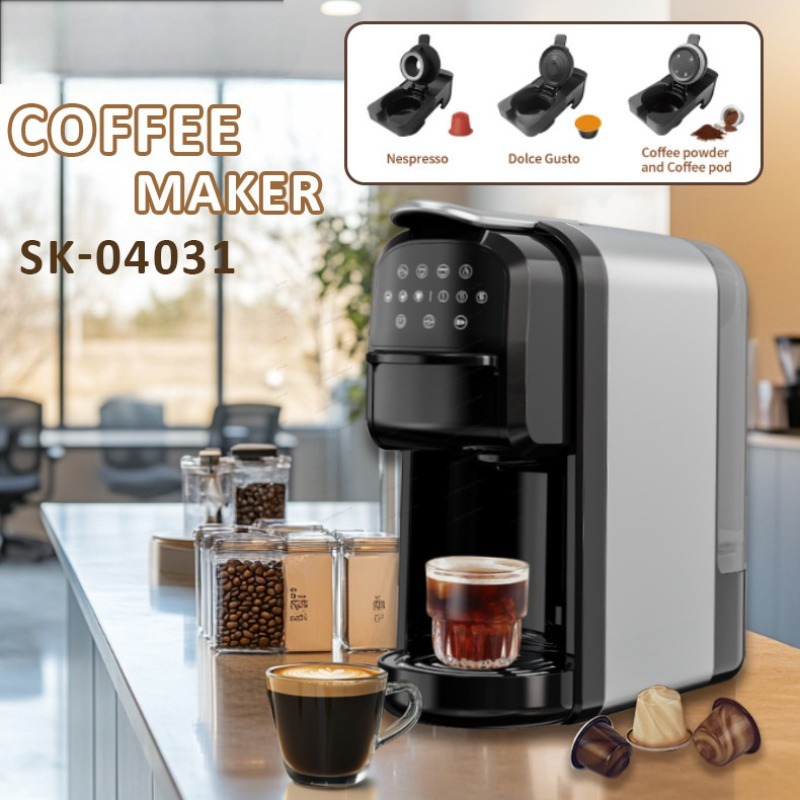 コーヒーマシン 3 in 1 エスプレッソカプセルコーヒーメーカー 家庭用日常使用