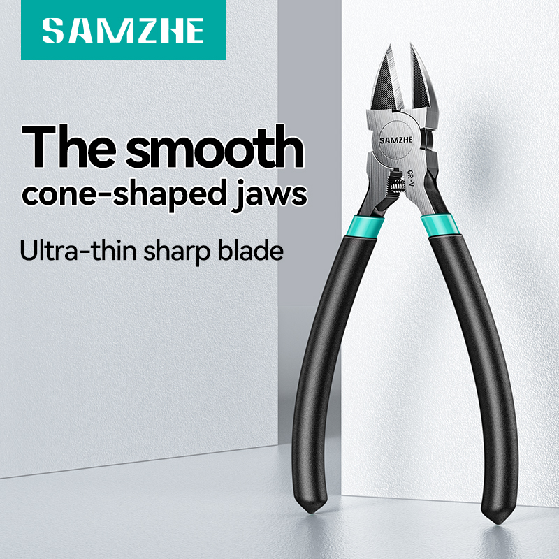 SAMZHE プライヤー多機能ツール電線ケーブルカッター切断サイドスニップフラッシュステンレス鋼ニッパーハンドツール