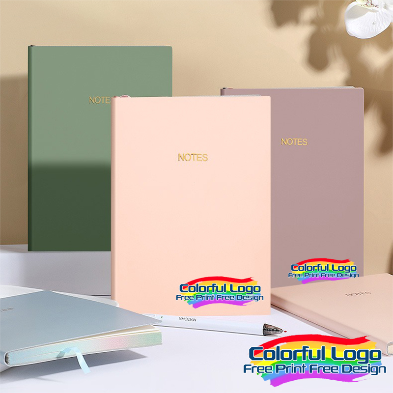 1pc A5 Morandi Tone Journal Free Custom Logo Color Printing PU Leather Diary Notebook For Travel Plans,Shopping & To-do Lists