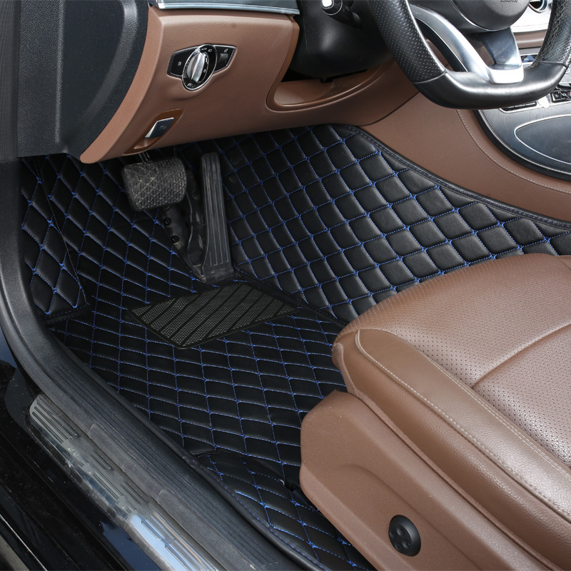 車のフロアマットフォルクスワーゲンポロ 6r 2019 2020 2021 革男性女性ダイヤモンドカスタムノンスリップ高級インテリア 1Pc オートアクセサリー
