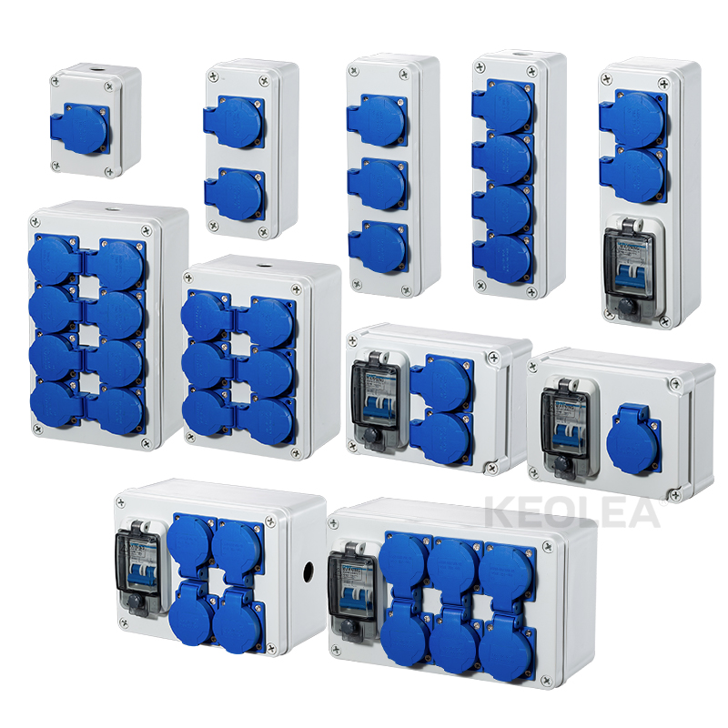 家庭用屋外防水 220V 16A 多機能ソケットボックスウォールマウント電気自動車充電ソケットボックス CHINT ブレーカー付き