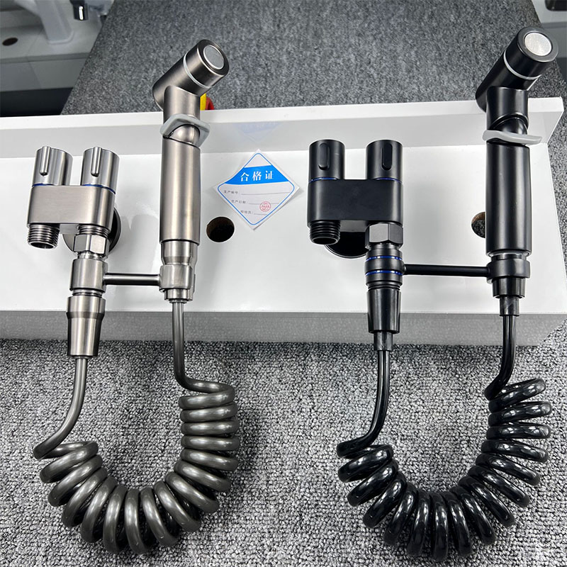 ステンレス鋼手持ちトイレスプレービデ蛇口シャワーヘッド衛生シャワートイレ蛇口ダブルアウトレットビデ